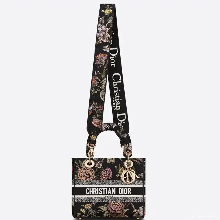 Cheap Bag Botanique Medium Motif Black Jardin Lady Canvass D-lite 0529 Luxury